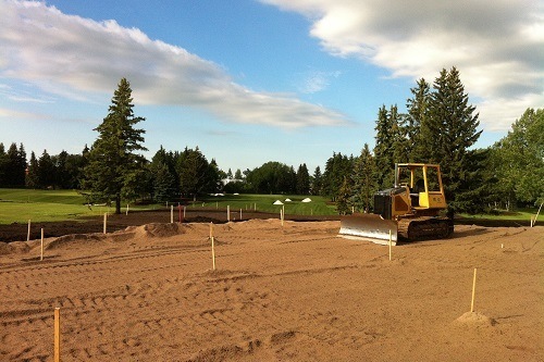 Working on Golf Terrain Construction
